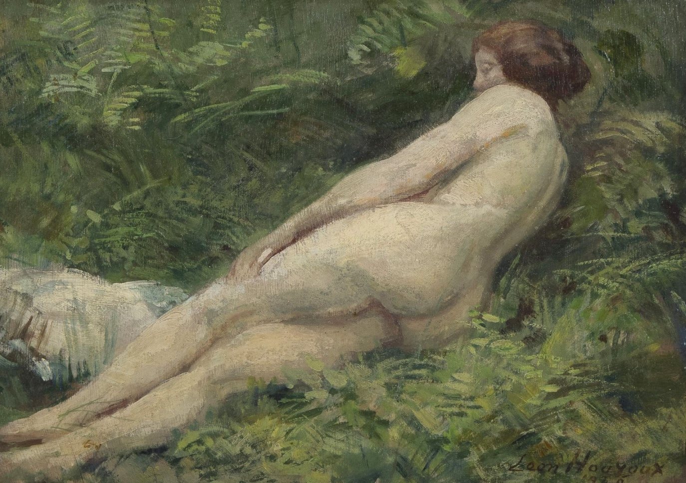 L’Essor: allegorie, naakt in openlucht, familiekring en tuinscène.